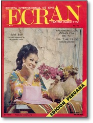 Portada de la revista Peruana "Ecran", N°6, diciembre de 1967