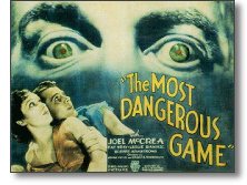 Afiche original de "The Most Dangerous Game" (1932) de Pichel & Schoedsack