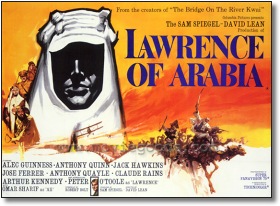 Poster promocional de la megaproducción "Lawrence of Arabia" (1963)